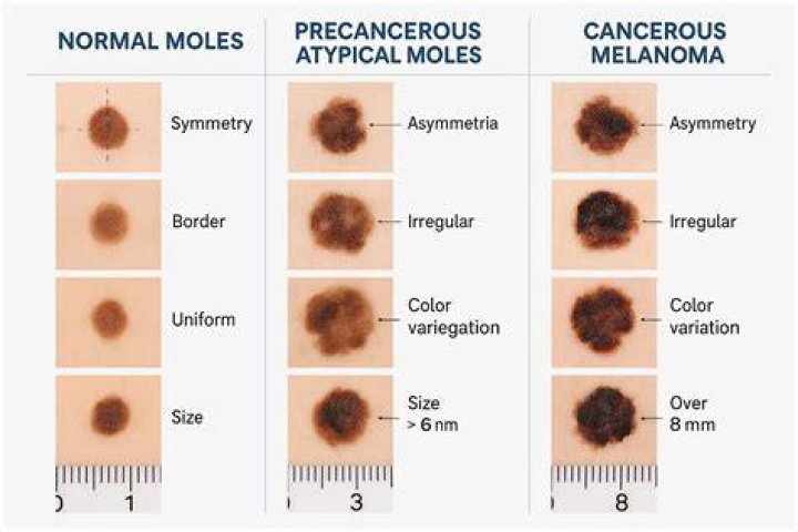 Are crusty moles always cancerous?