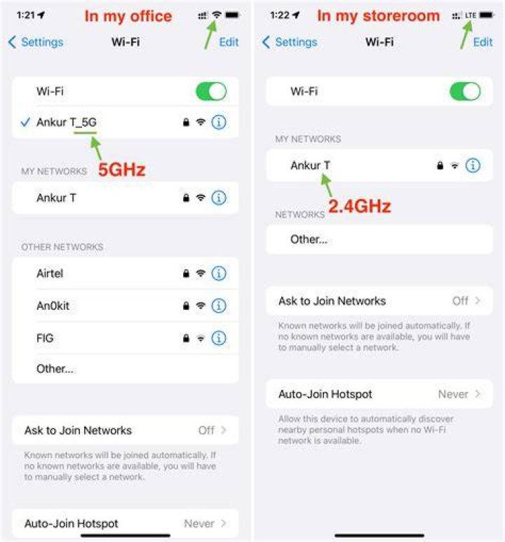 Can I force my iPhone to use 2.4 GHz?