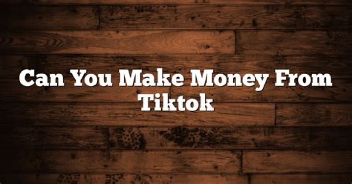 Can you make money from TikTok?