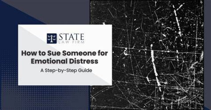 Can you sue someone for emotional trauma?