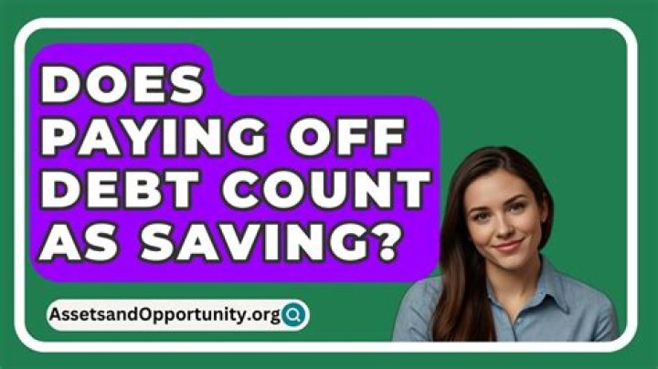 Does paying off debt count as saving?