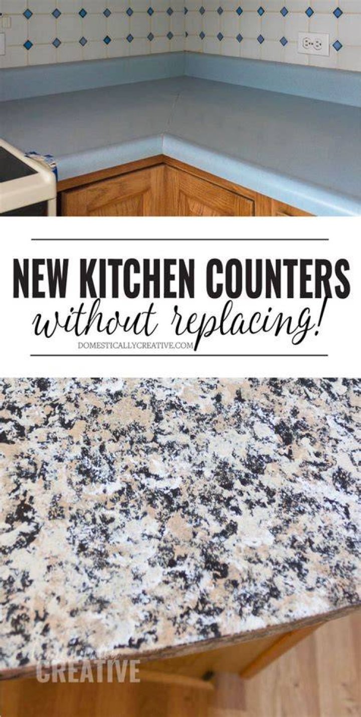 How can I update my kitchen countertops without replacing them?