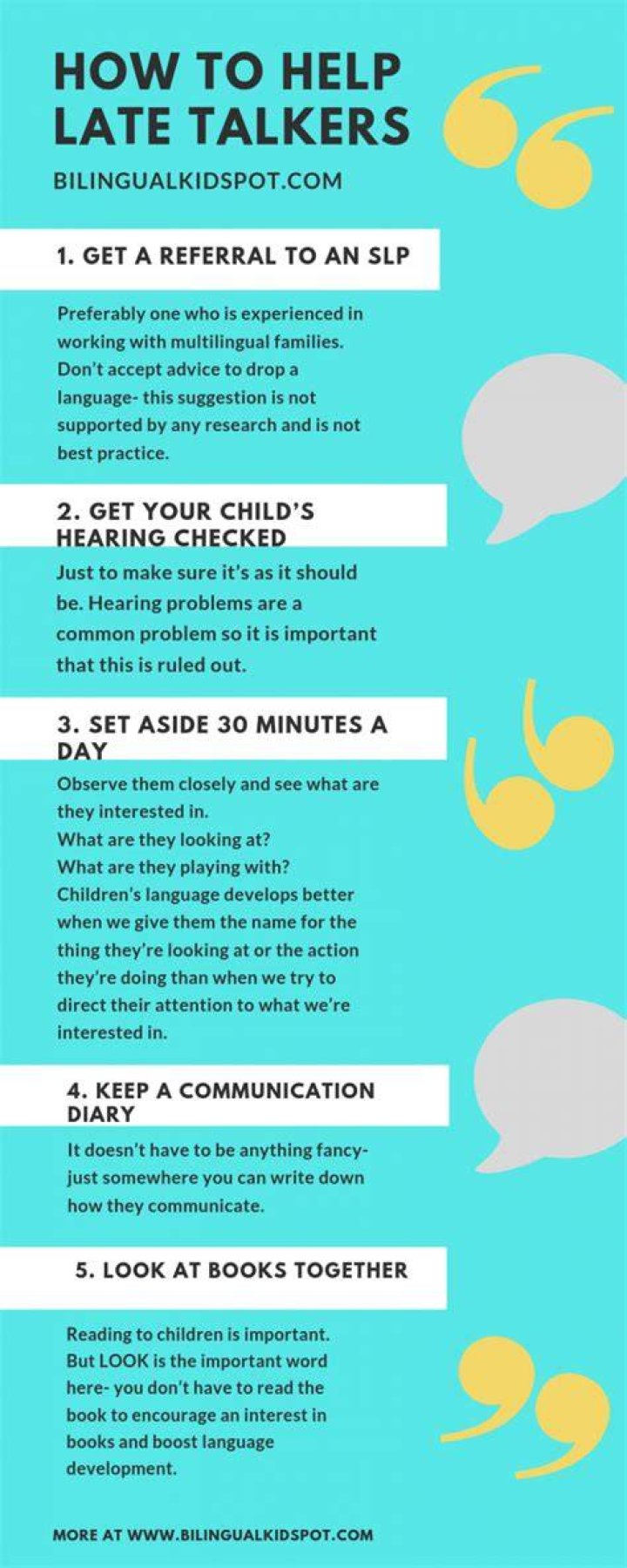 How do you help late talkers?