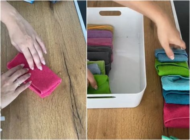How do you store rags in your garage?