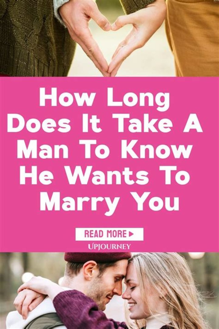 How long does it take a man to marry you?