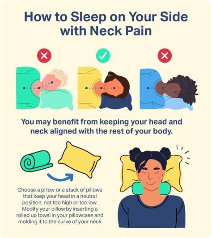 How should I sleep with a stiff neck?