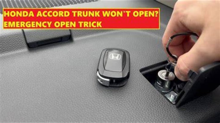 Is there a way to open a Honda Accord trunk without the key?