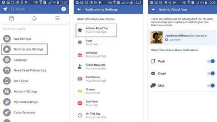 What are Facebook notifications?