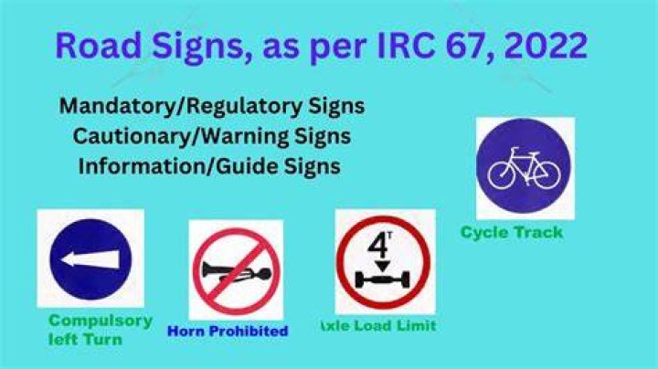 What are the 4 types of road signs?