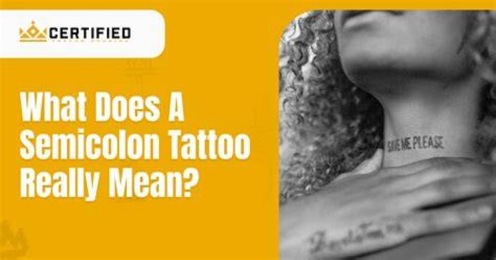 What does a semicolon tattoo indicate?