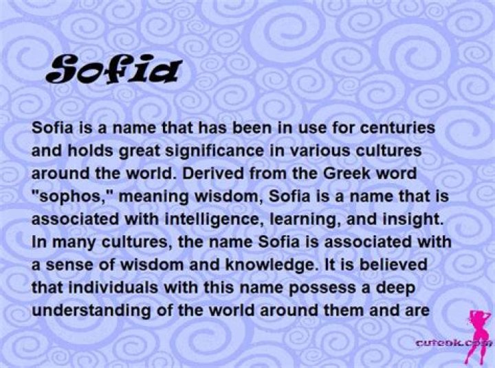 What does the name Sofia mean?