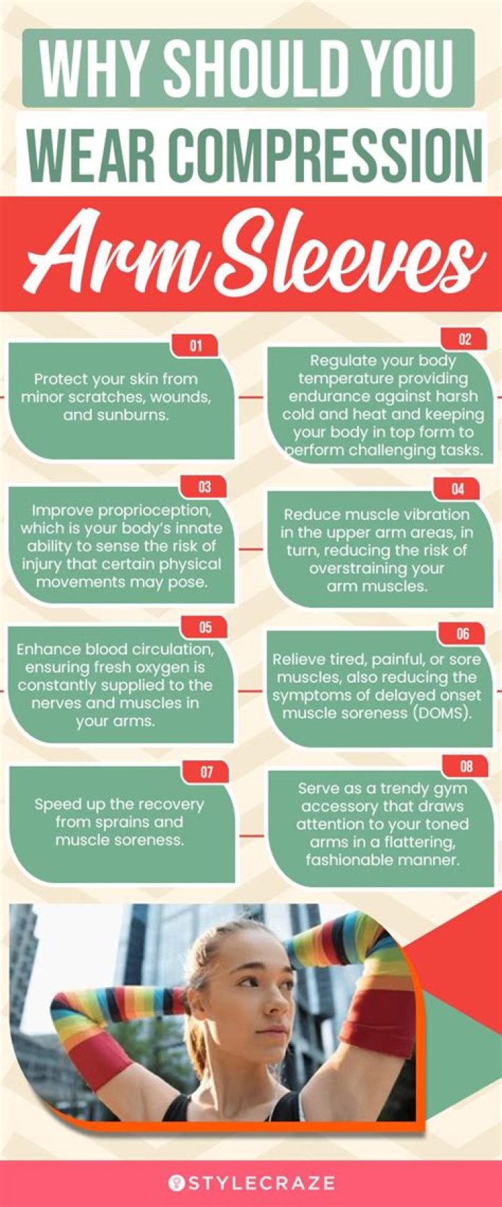 When should you wear compression arm sleeves?