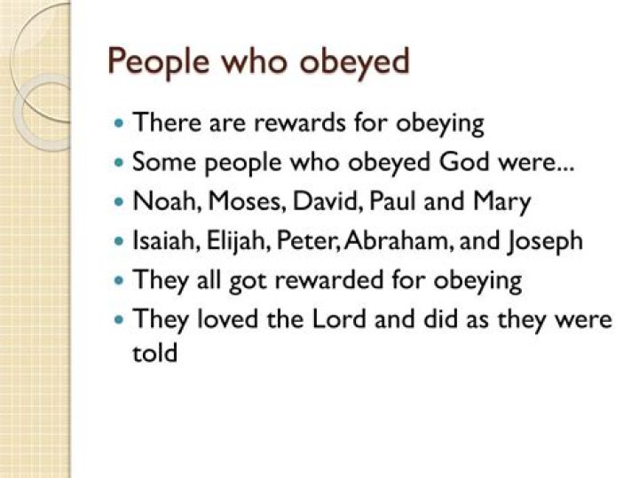 Who obeyed God?