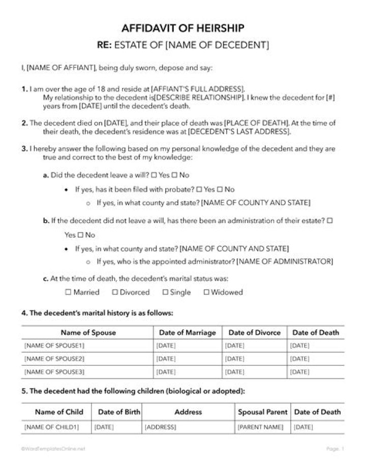 Who will be the legal heirs of a deceased person?
